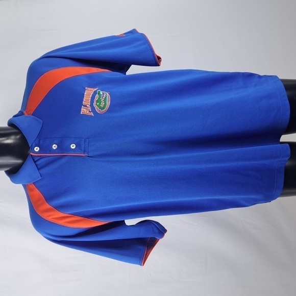 Starter Y2K Florida Gators embroidered Men's Lg blue casual sport polo shirt - Picture 1 of 5